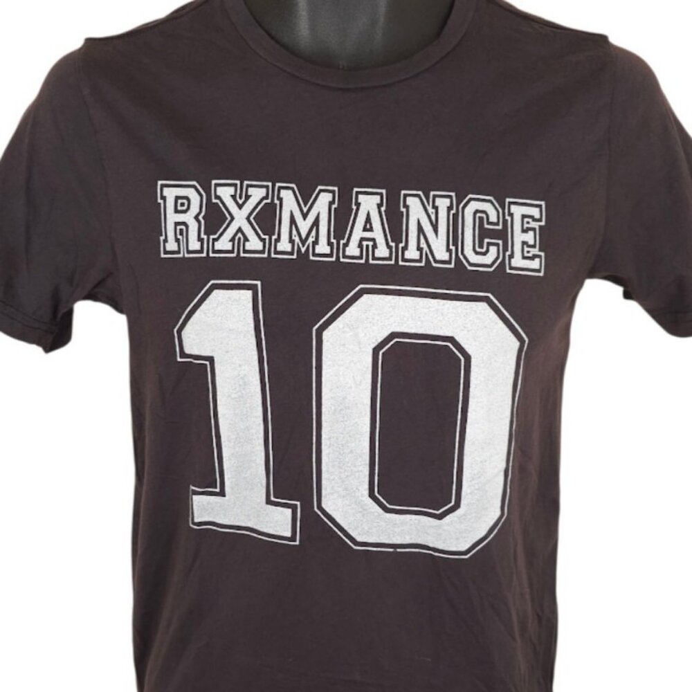 Rxmance Athlete T Shirt Womens Size Small Gray Black Made In USA